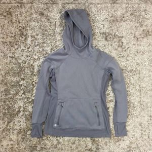 Athleta Hurdle Hoodie Zip Pockets in Gray Size Medium